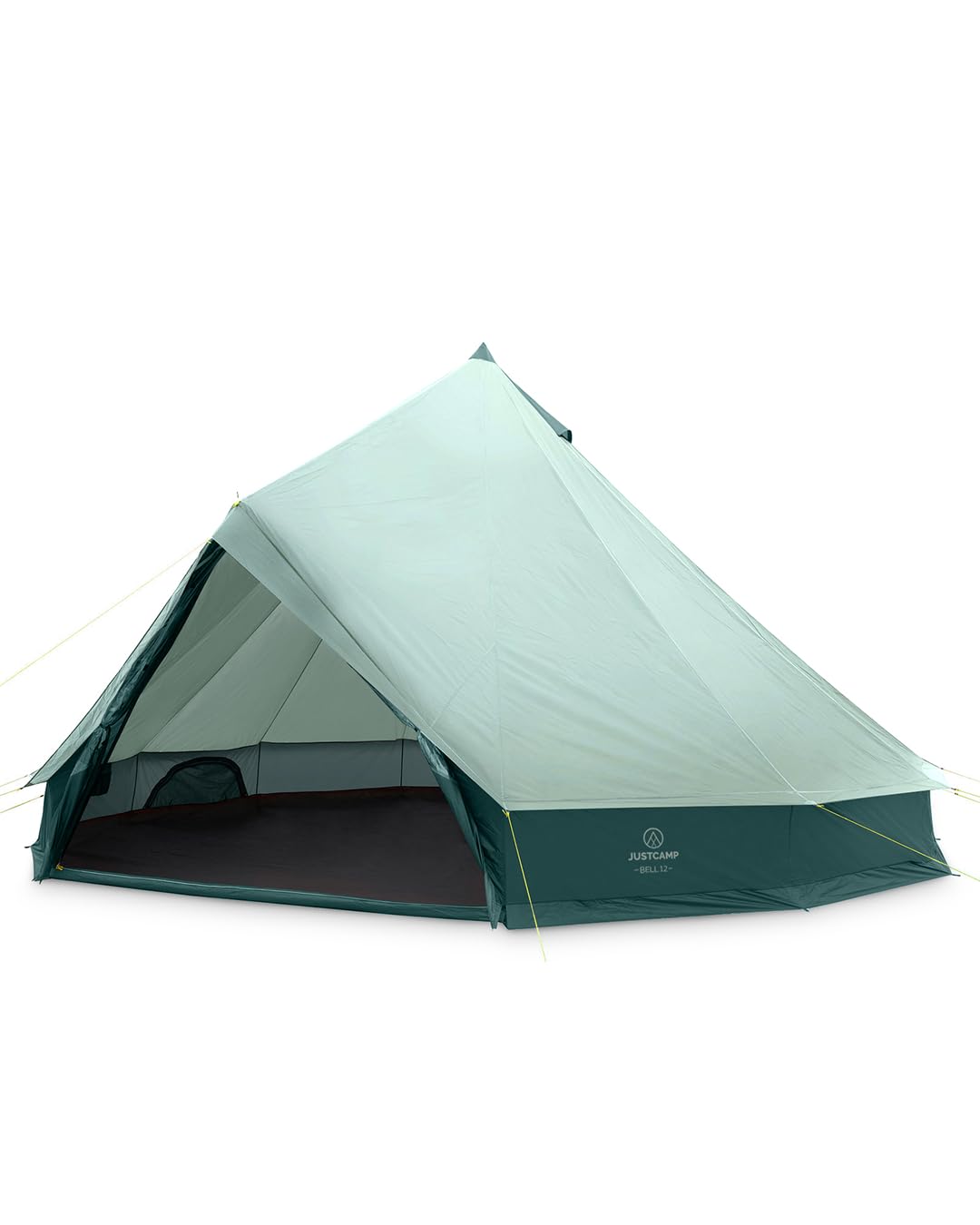 Tienda Tipi JUSTCAMP Bell 12 para Grupos, familias o Camping hasta 12 Personas, Menta