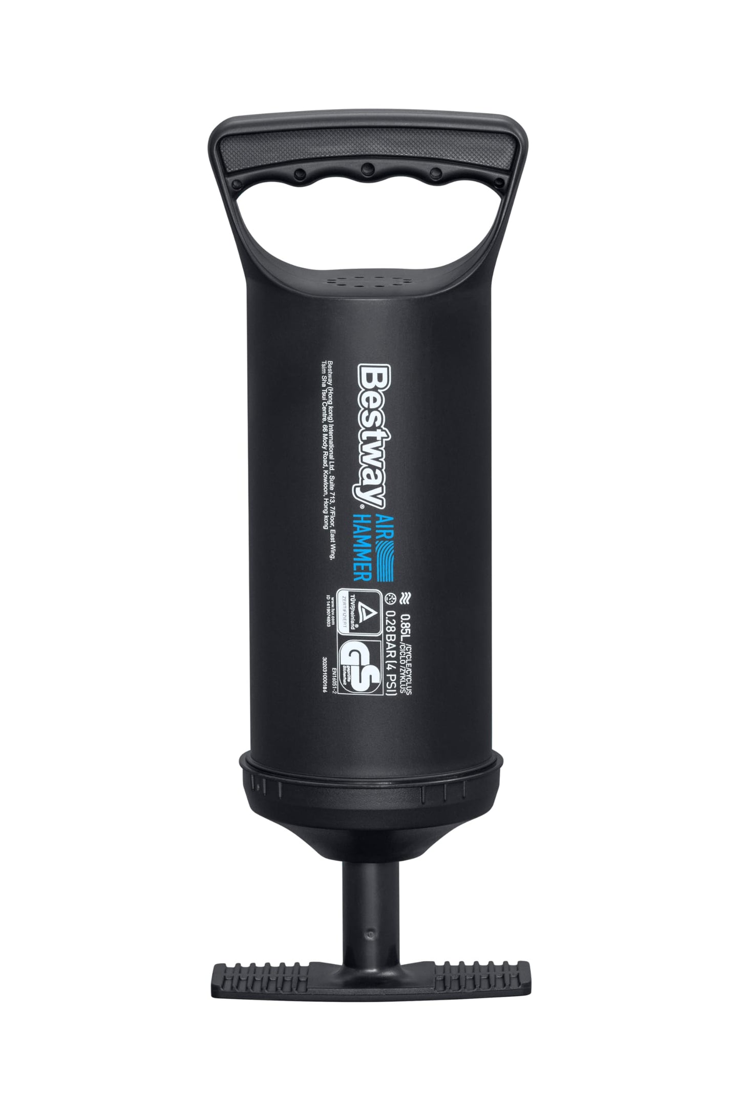 BESTWAY Inflador Manual Air Hammer 10,8x8,8x30 cm Negro