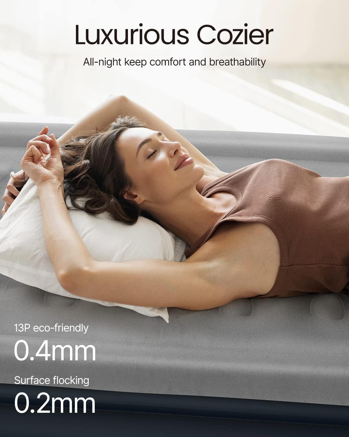 iDOO Colchón Hinchable, Cama Hinchable con Bomba de inflado incorporada.Rápido inflado y desinflado en Tan Solo 3 Minutos,para el hogar, 137x193x46cm, Peso máximo:295kg, Cama Matrimonial