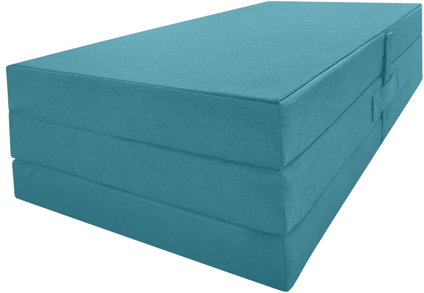 DecorQUALITY - Colchon Plegable Camper, Colchón con Espuma Plegable – para Furgonetas Camper, Cama Invitados, Camión o Caravana (Turquesa 120 x190 x10 cm)
