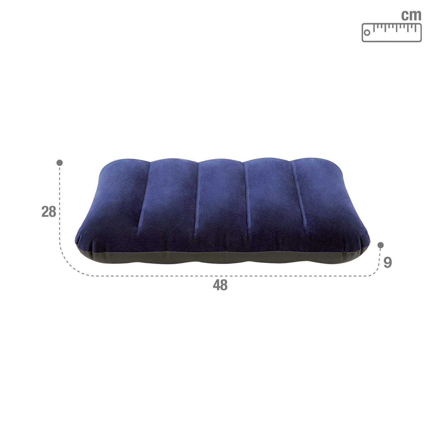 Intex 68672 - Almohada Hinchable flocada, 43 x 28 x 9 cm, Color Azul