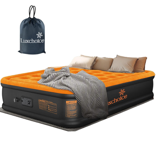 Luxchioce Cama de Aire Colchón de Aire Autoinflable con Bomba Eléctrica Cama de Invitados Premium Colchón Inflable para Camping o Uso Doméstico