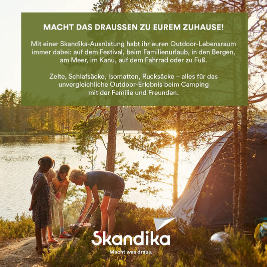 skandika Nordland - 6 Personas - Tienda de campaña Familiar/Grupos - túnel - Suelo bañera - mosquiteras (Gris/Verde)